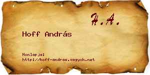 Hoff András névjegykártya