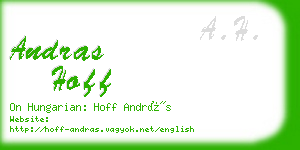 andras hoff business card